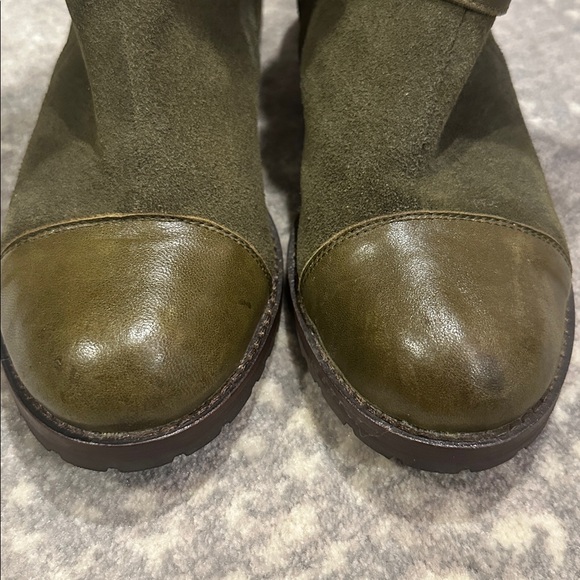 MATT BERNSON REAL SHEEPSKIN SHEARLING ARMY GREEN BOOTS SIZE 7.5 - Picture 13 of 13